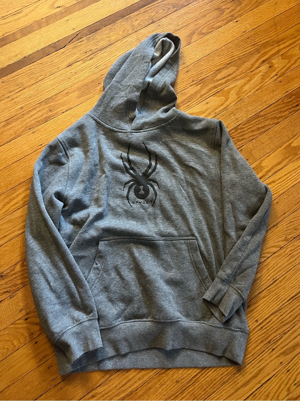 Spyder Grey Hooded Pullover with Spider Logo